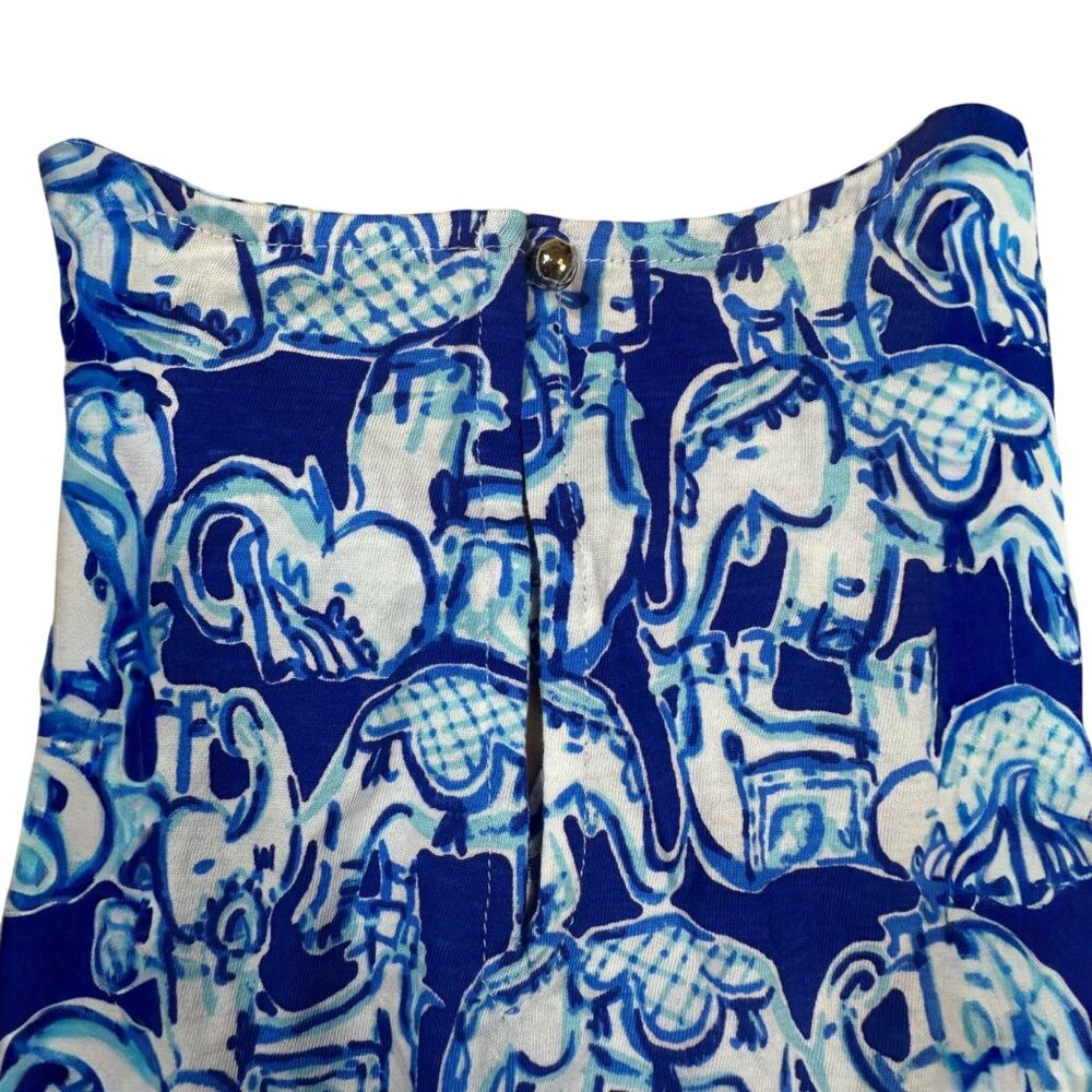 NWOT Lilly Pulitzer Kids One Piece Elephant Blue Romper Size Small - Picture 5 of 5